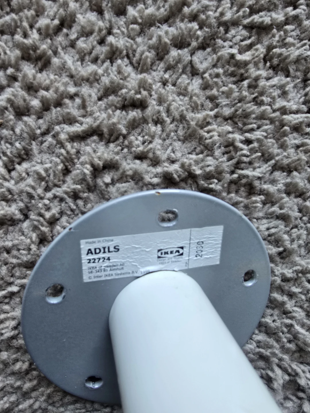 ADILS table Leg, white - photo 4
