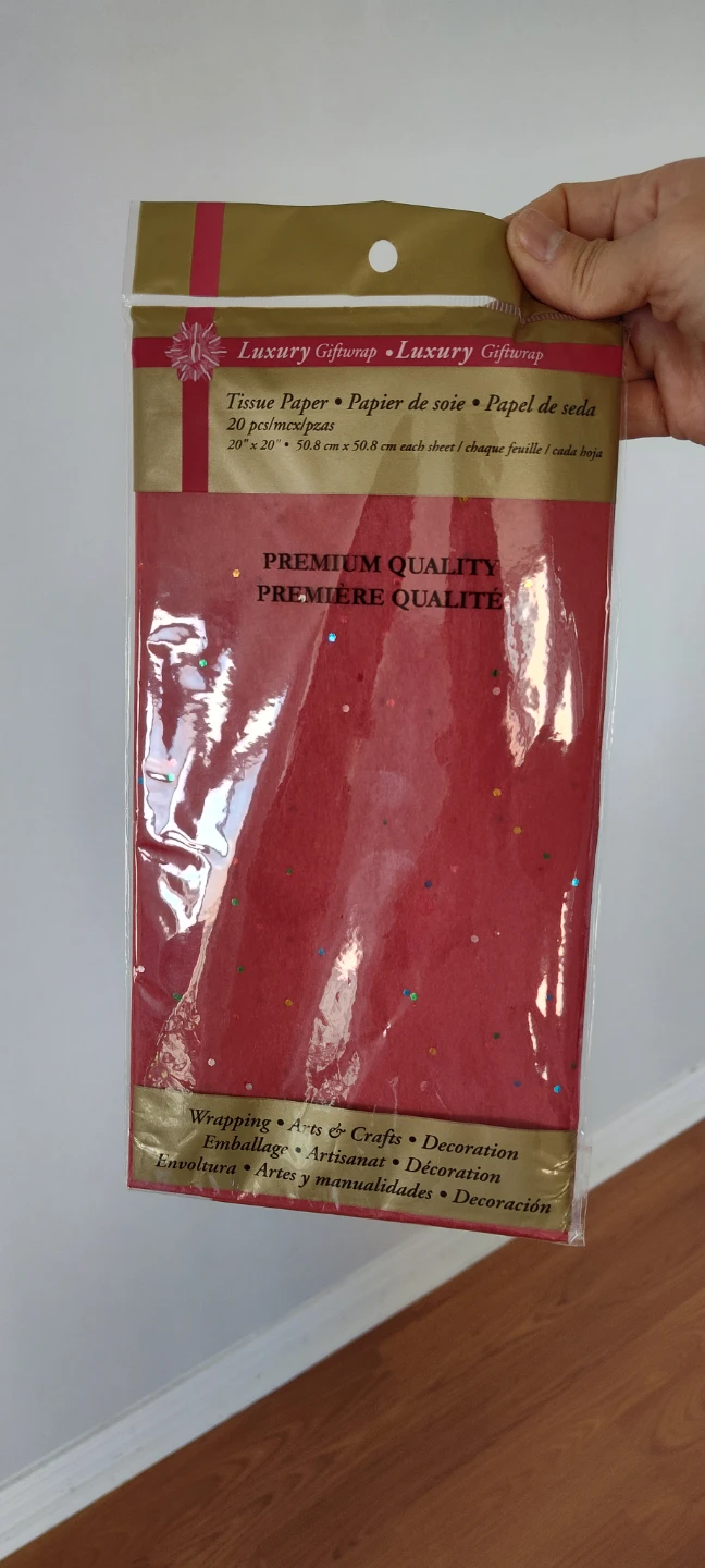 Luxury Giftwrap Red Tissue Paper - 13 Sheets Left