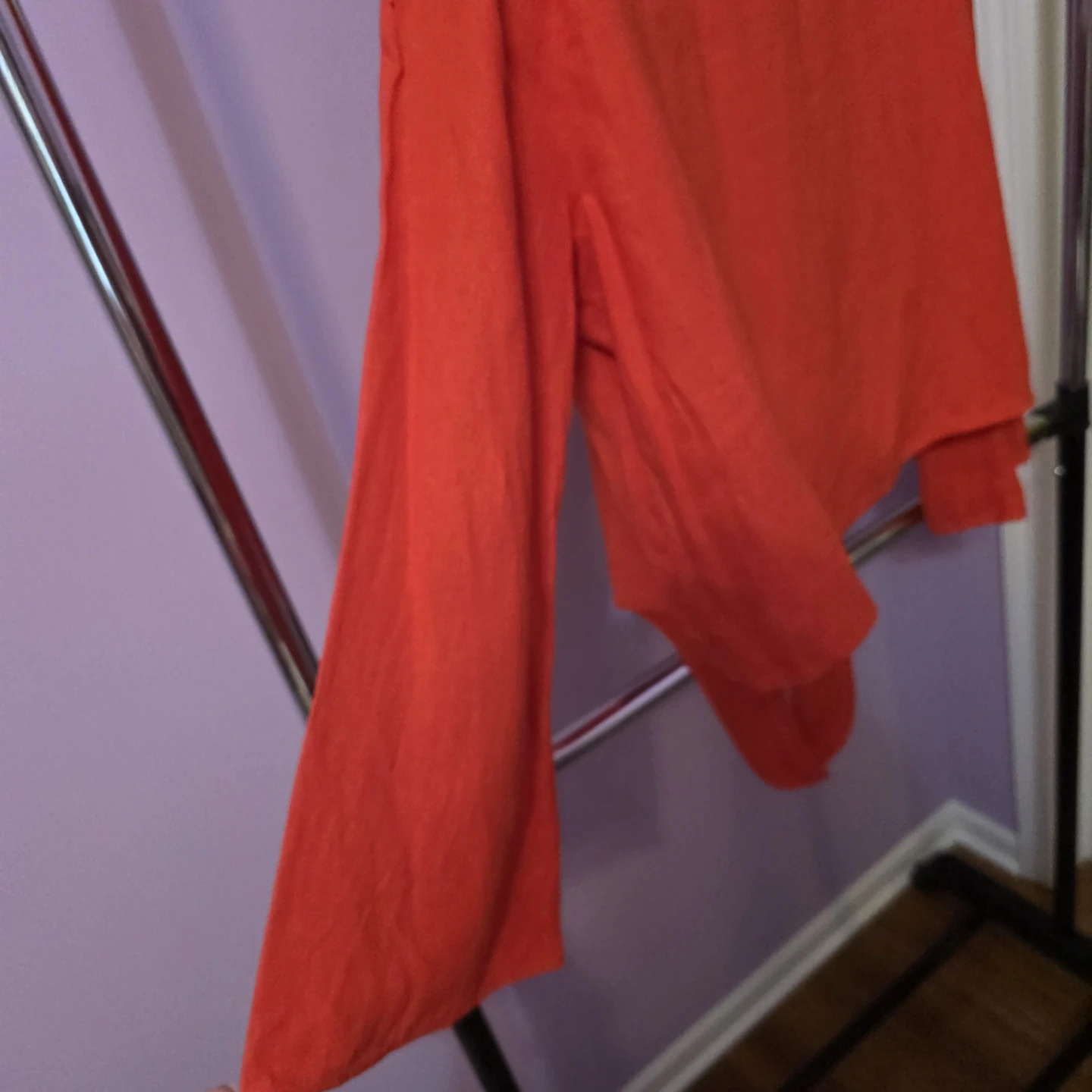 Studio 1886 Coral Red Linen Blend Tie-Front Shirt L/G (12-14) - photo 3
