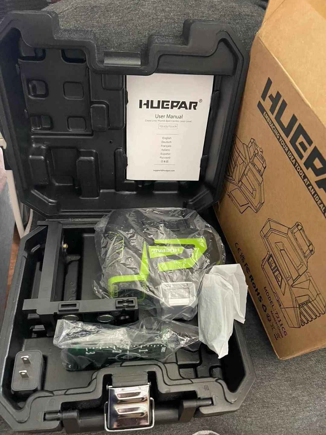 HUEPAR 7211CG Green Cross Line Laser Level - photo 4