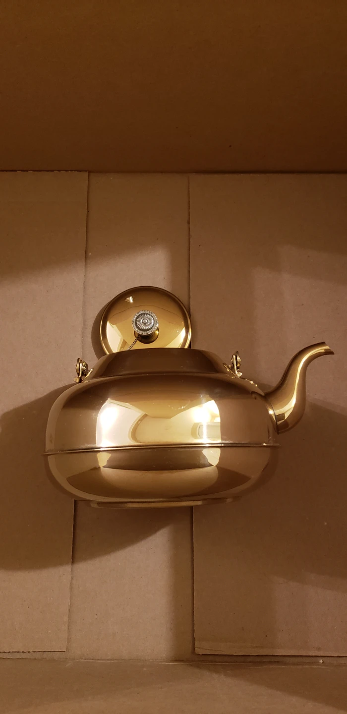 ⚽ Polished Brass North African Tea Kettle - photo 4