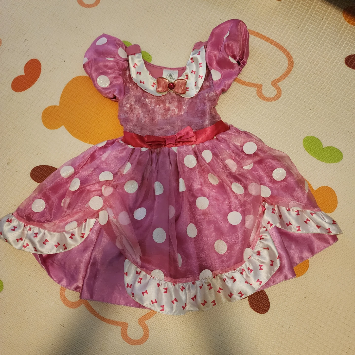 Disney Store Pink Polka Dot Minnie Mouse Dress