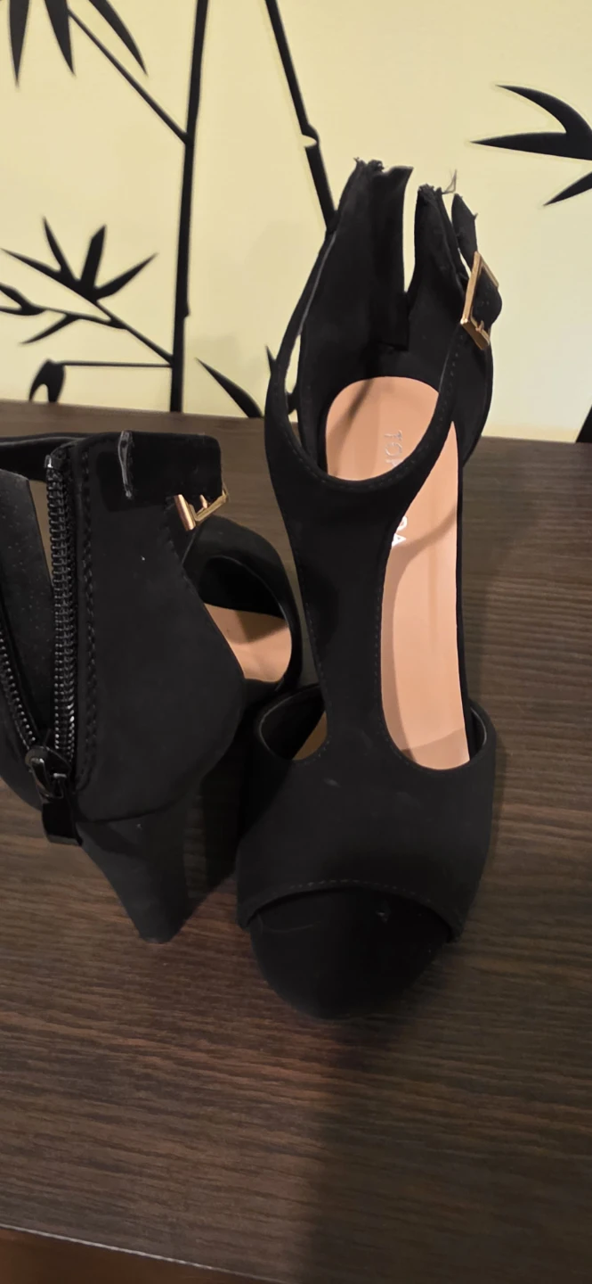 Black High Heel Sandals