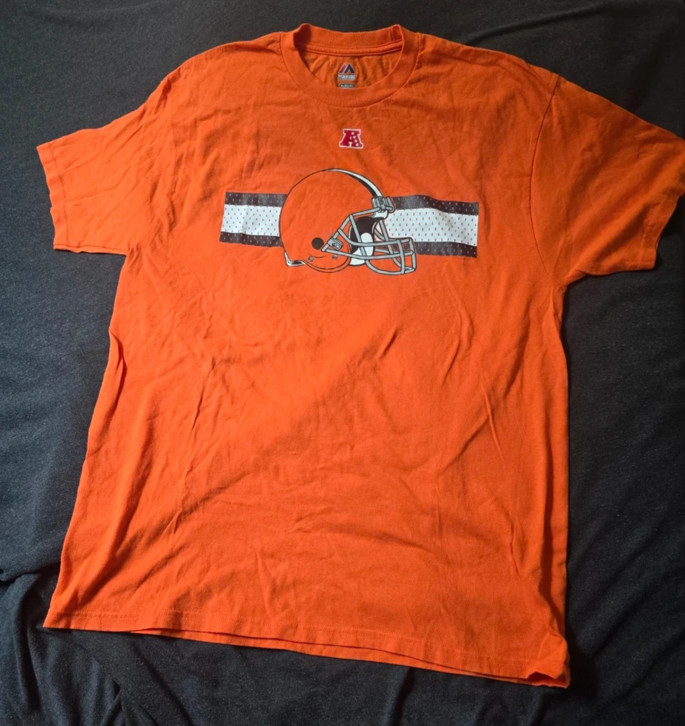 Majestic T-Shirt Orange XL/XG/XG Football Helmet Graphic