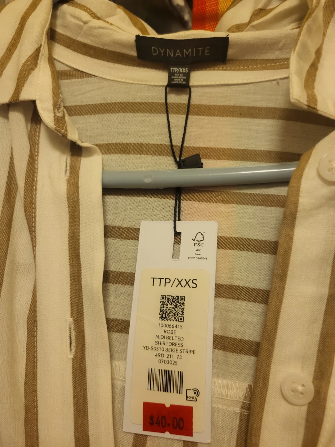 Dynamite Striped Midi Dress TTP/XXS - photo 2