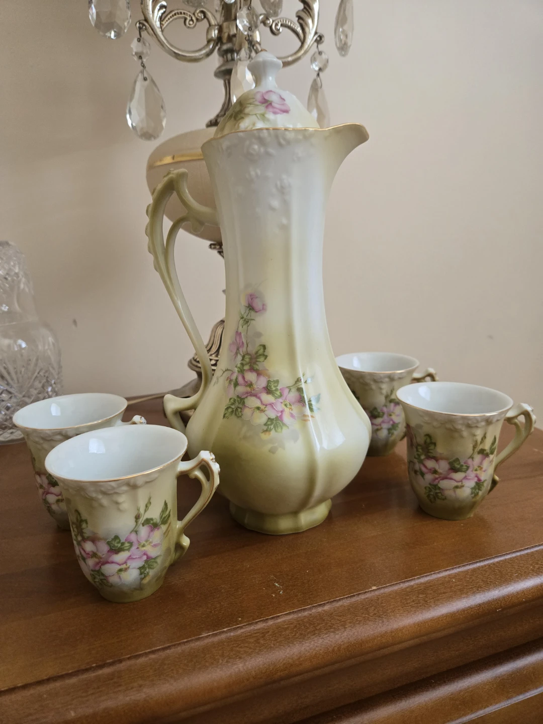 Vintage Nippon Chocolate/Teapot with Cups
