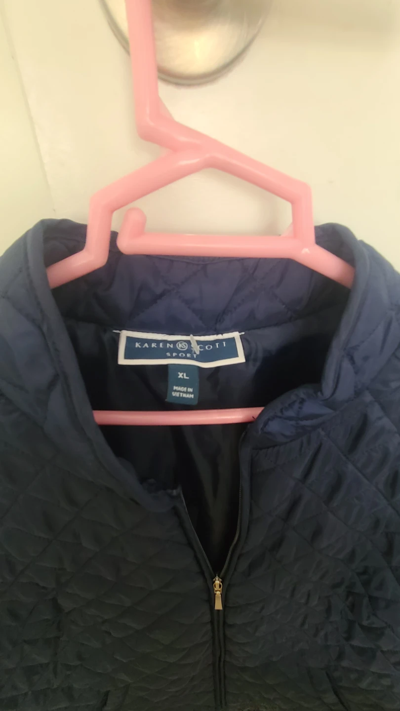 Karen Scott Quilted Vest Navy XL - photo 2