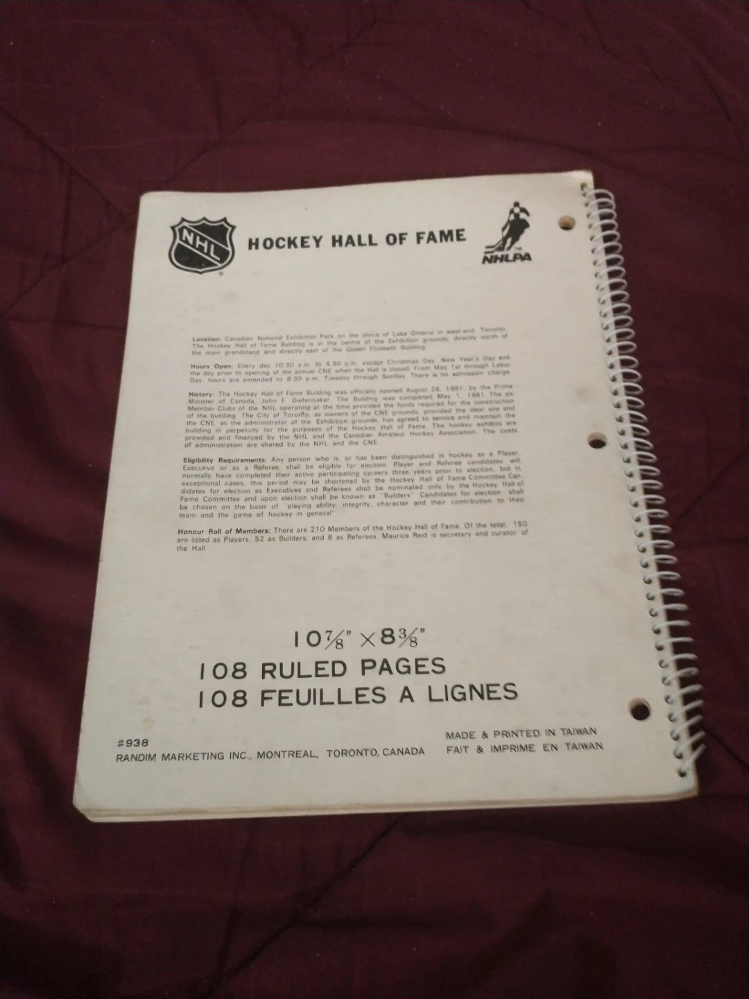 1980s NHL Lafleur Salming Hockey Hall of Fame Notebook - photo 4
