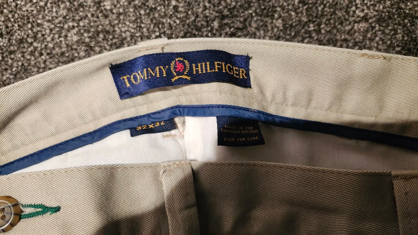Tommy Hilfiger Khaki Pleated Pants Size 32x32 - photo 3