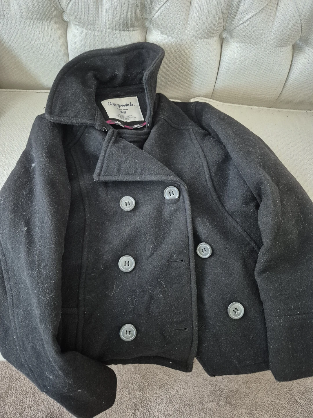 Aeropostale Double-Breasted Peacoat - Size M/M