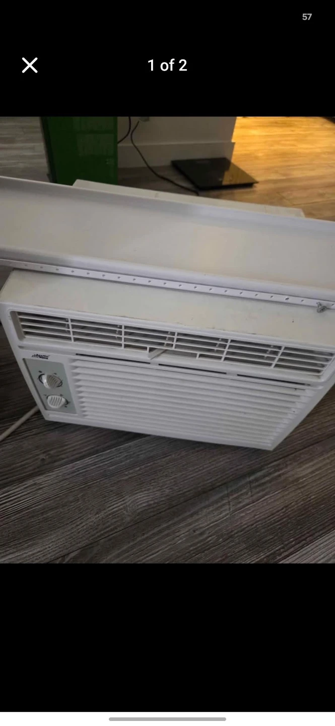 White Window Air Conditioner Unit