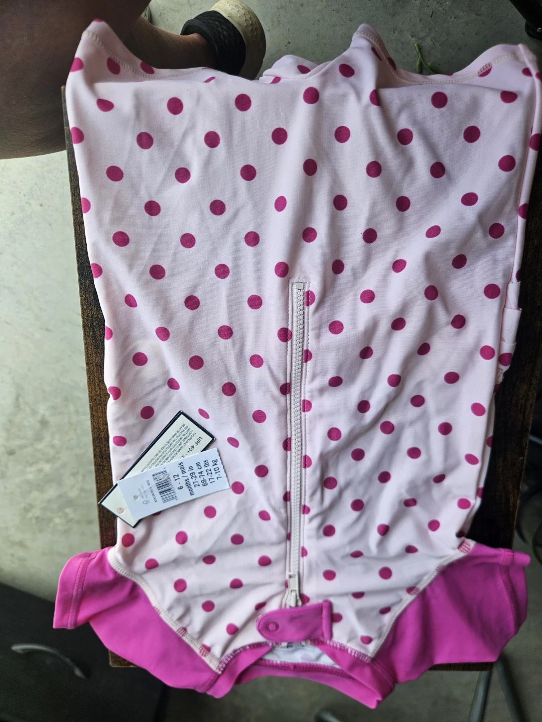 Baby Gap Pink Polka Dot Swimsuit 6-12 Months