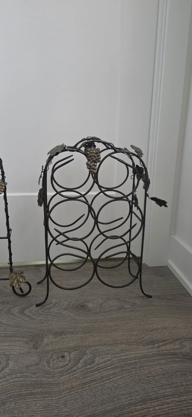 Metal Grapevine Decorative Wine Rack and Tiered Stand - photo 2