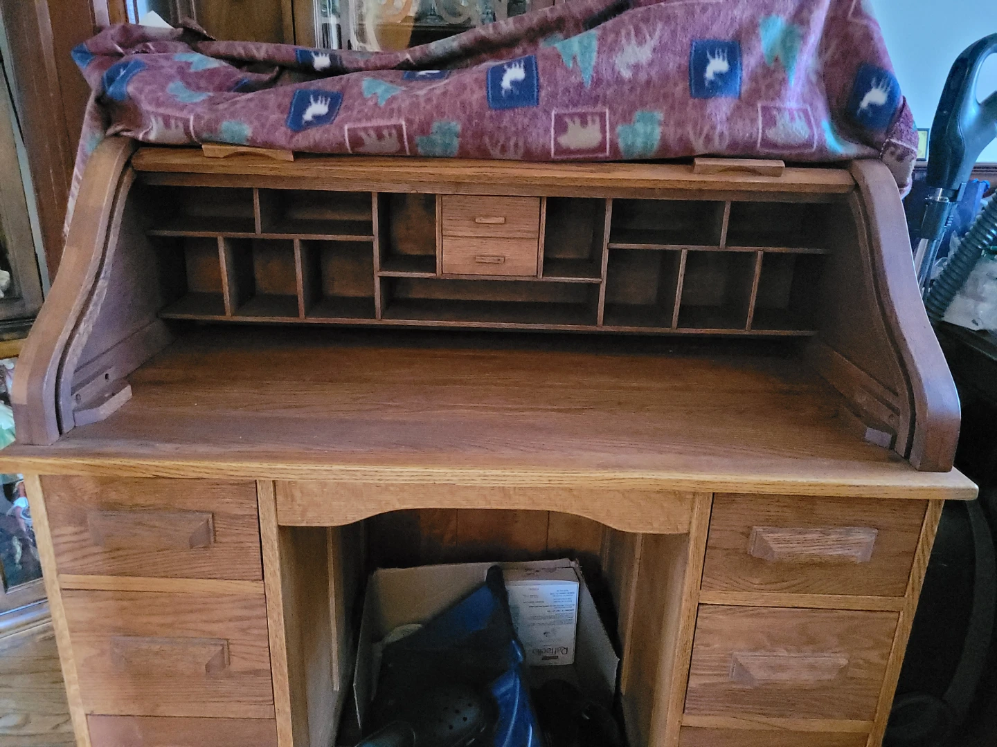 Oak roll top desk