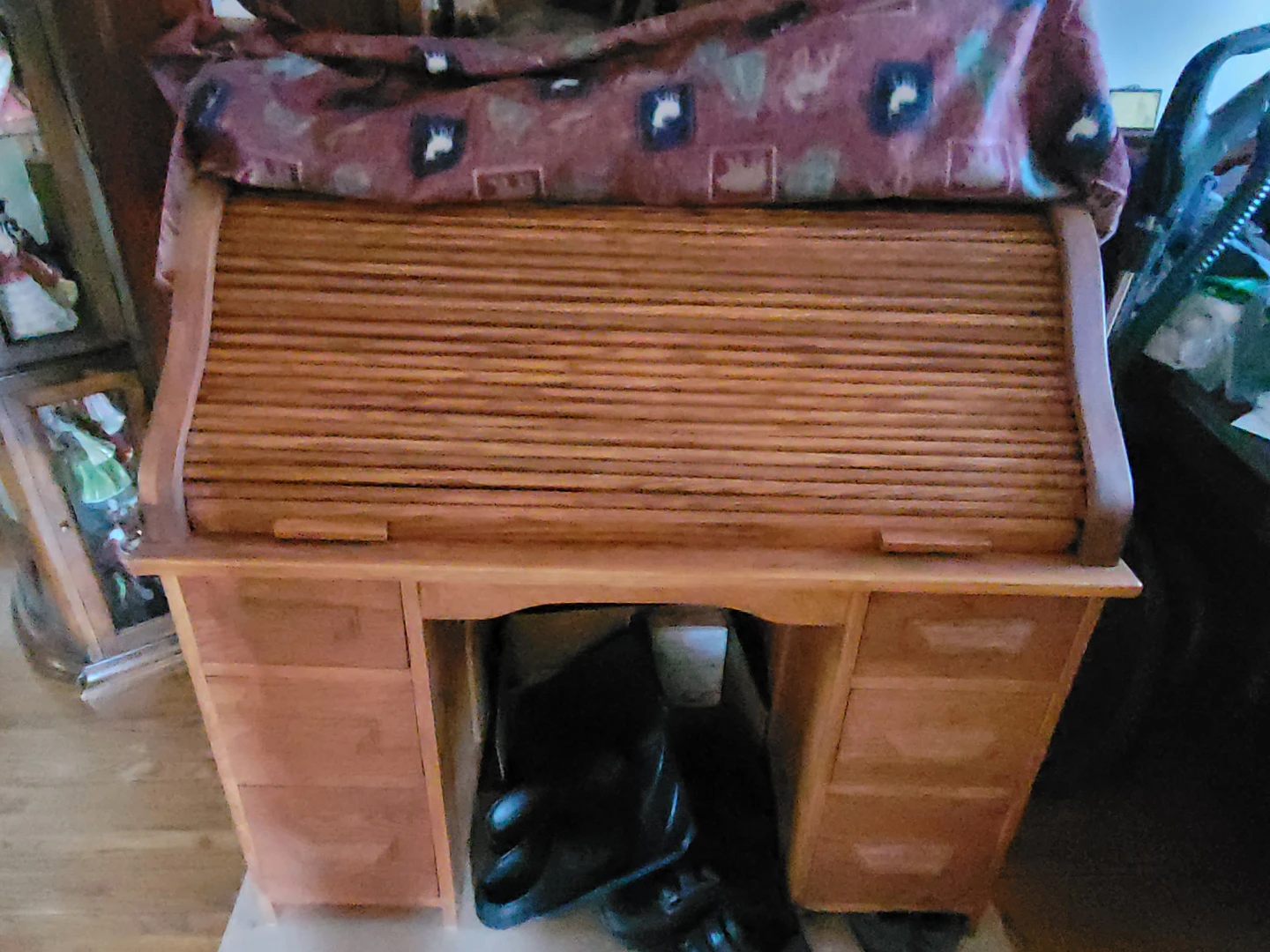 Oak roll top desk - photo 2