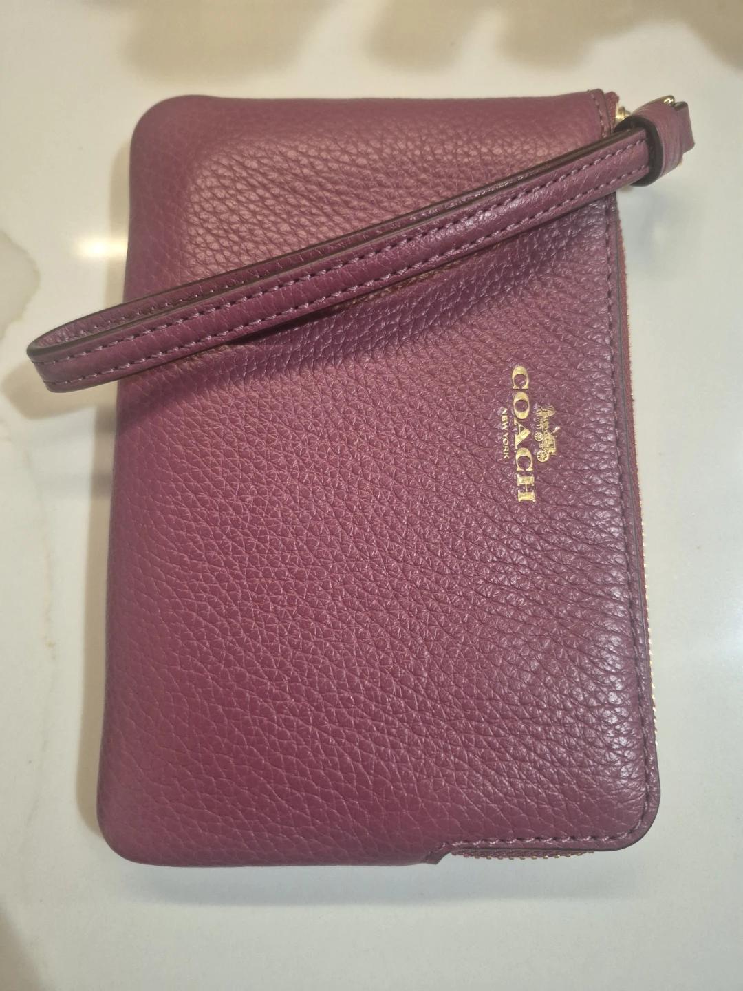 COACH Purple Leather Wristlet Pouch - photo 3