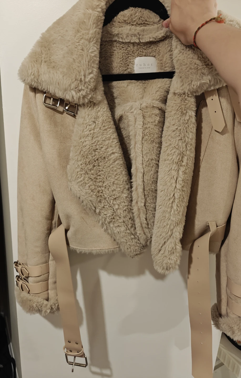 Ruhot Suede & Shearling Moto Jacket - photo 2