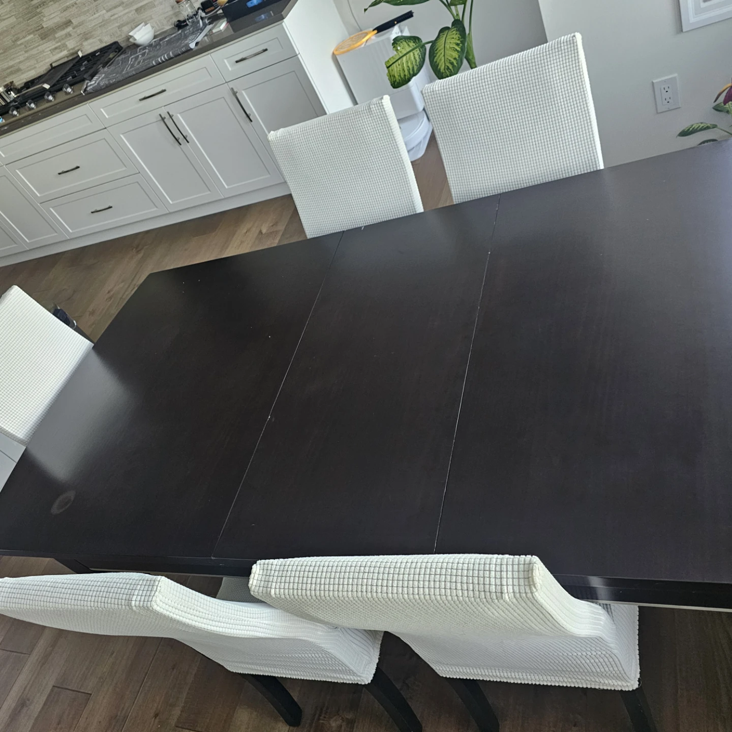 Dining Table - 6 Chairs - With Stretch Dining Chair Covers - photo 2