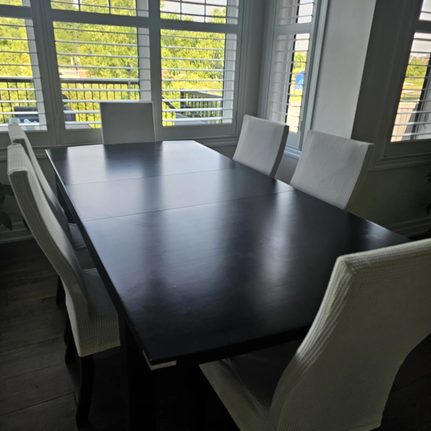 Dining Table - 6 Chairs - With Stretch Dining Chair Covers - photo 5