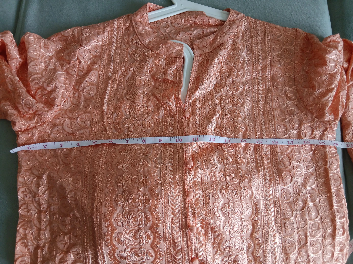 Peach Embroidered Kurti - photo 5