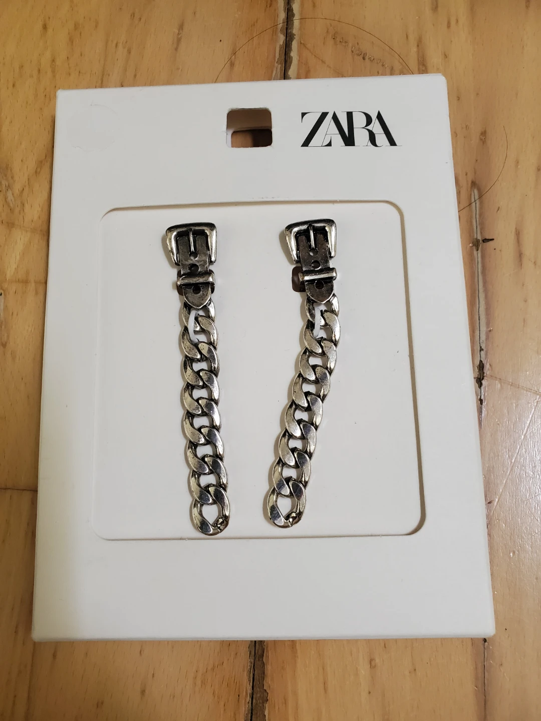 Zara Silver Chain Drop Earrings
