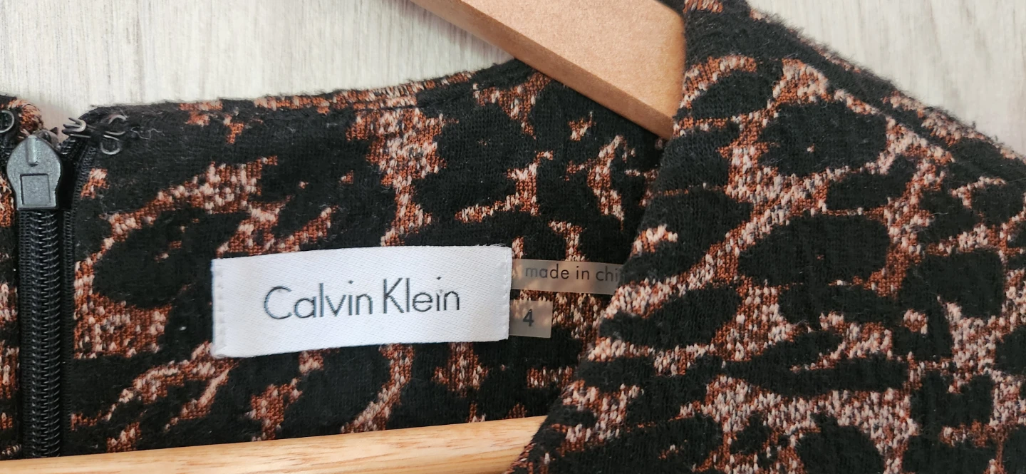 Calvin Klein Leopard Print Sheath Dress Size 4 - photo 2