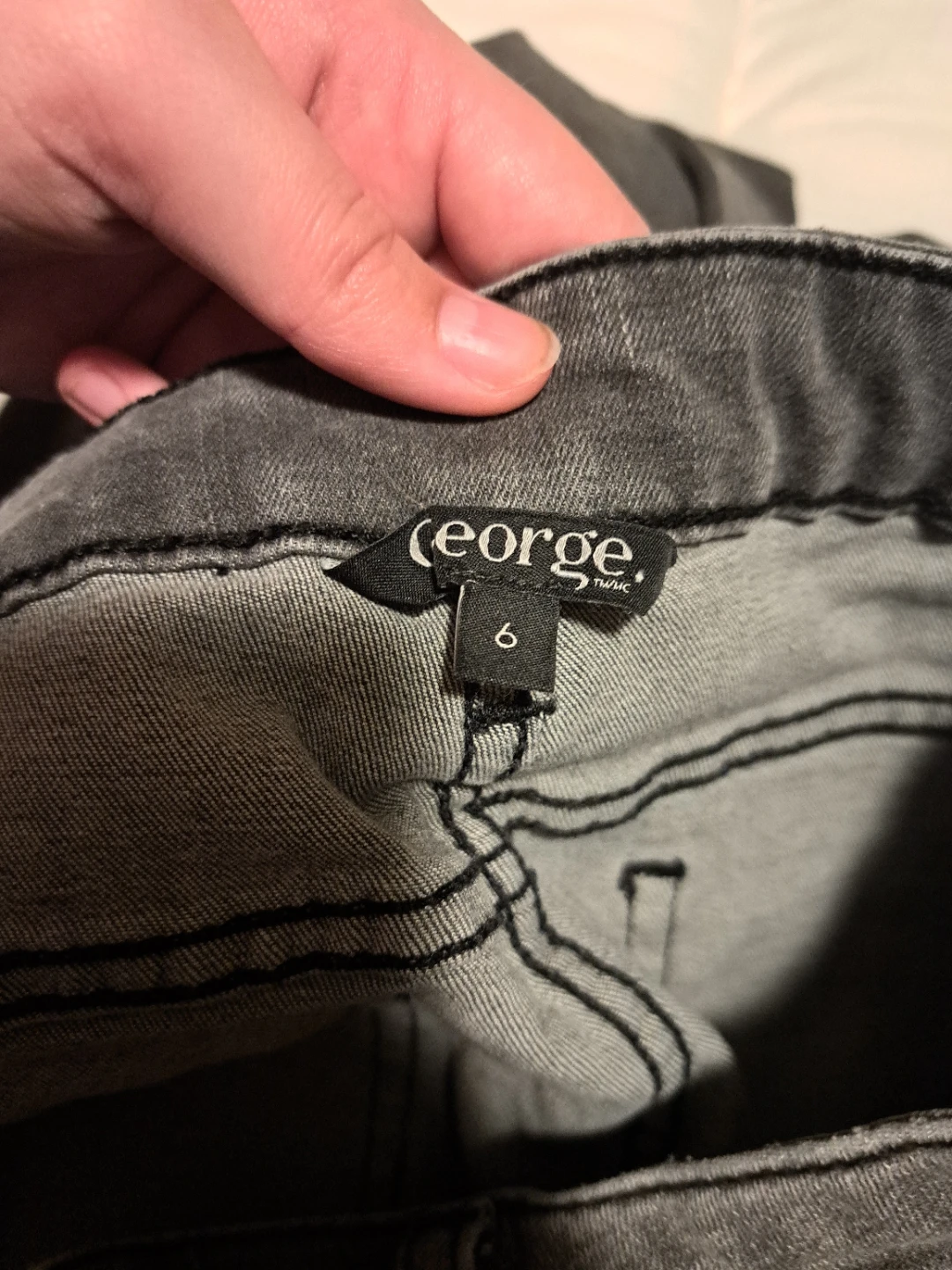 George Women's Wide Leg Jeans Size 6 Dark Grey - photo 5