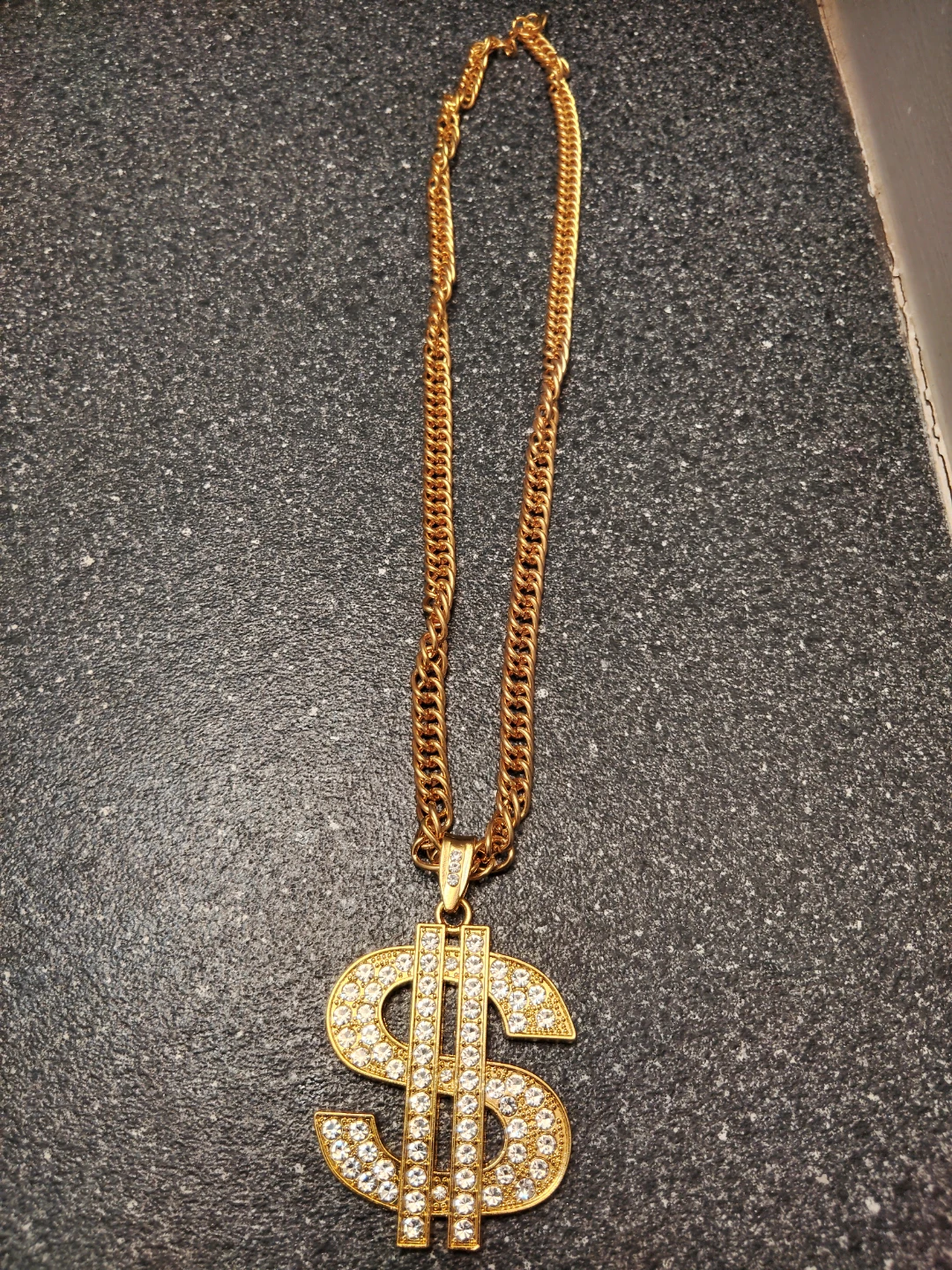 Gold Tone Dollar Sign Pendant Necklace - photo 3