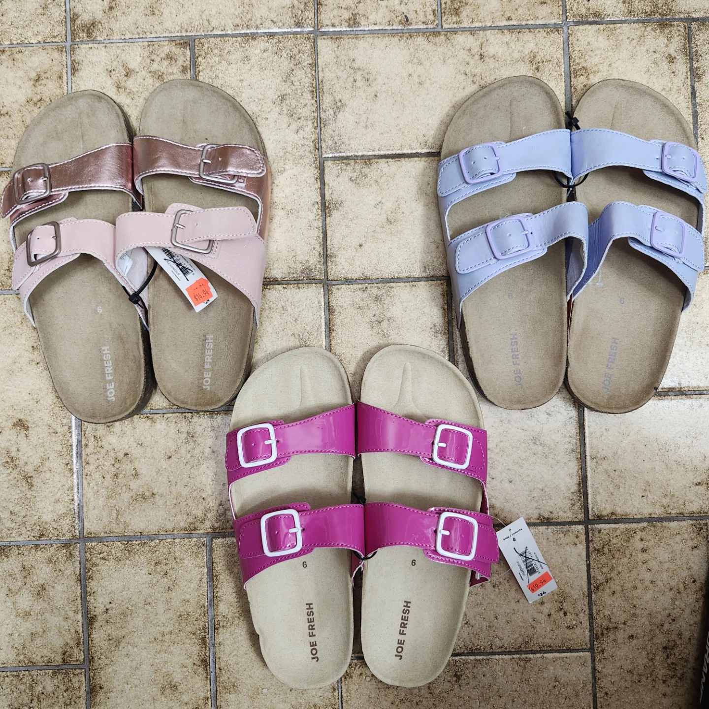 #Size6 Youth - #size8 Womens. 3 pair Sandals