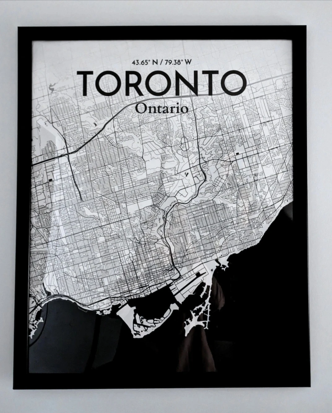 Framed Toronto Ontario Map Print