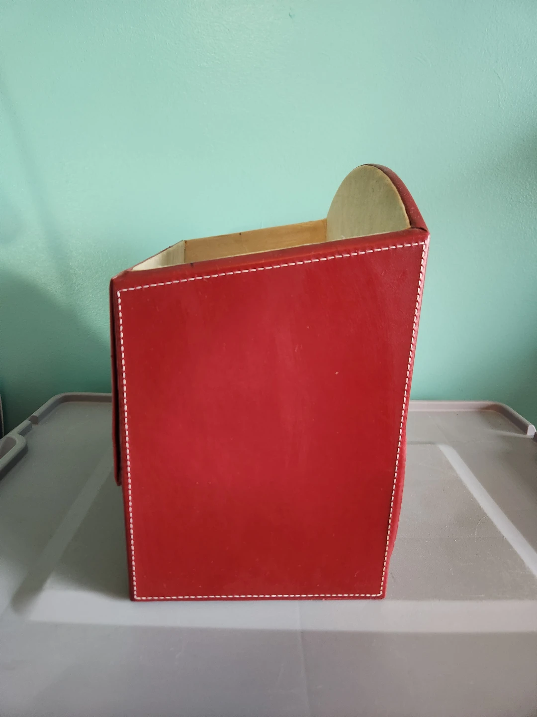 Red Desk Organizer with Drawer - photo 3