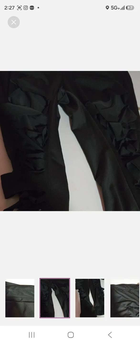 Black Ruffle Pants - photo 2