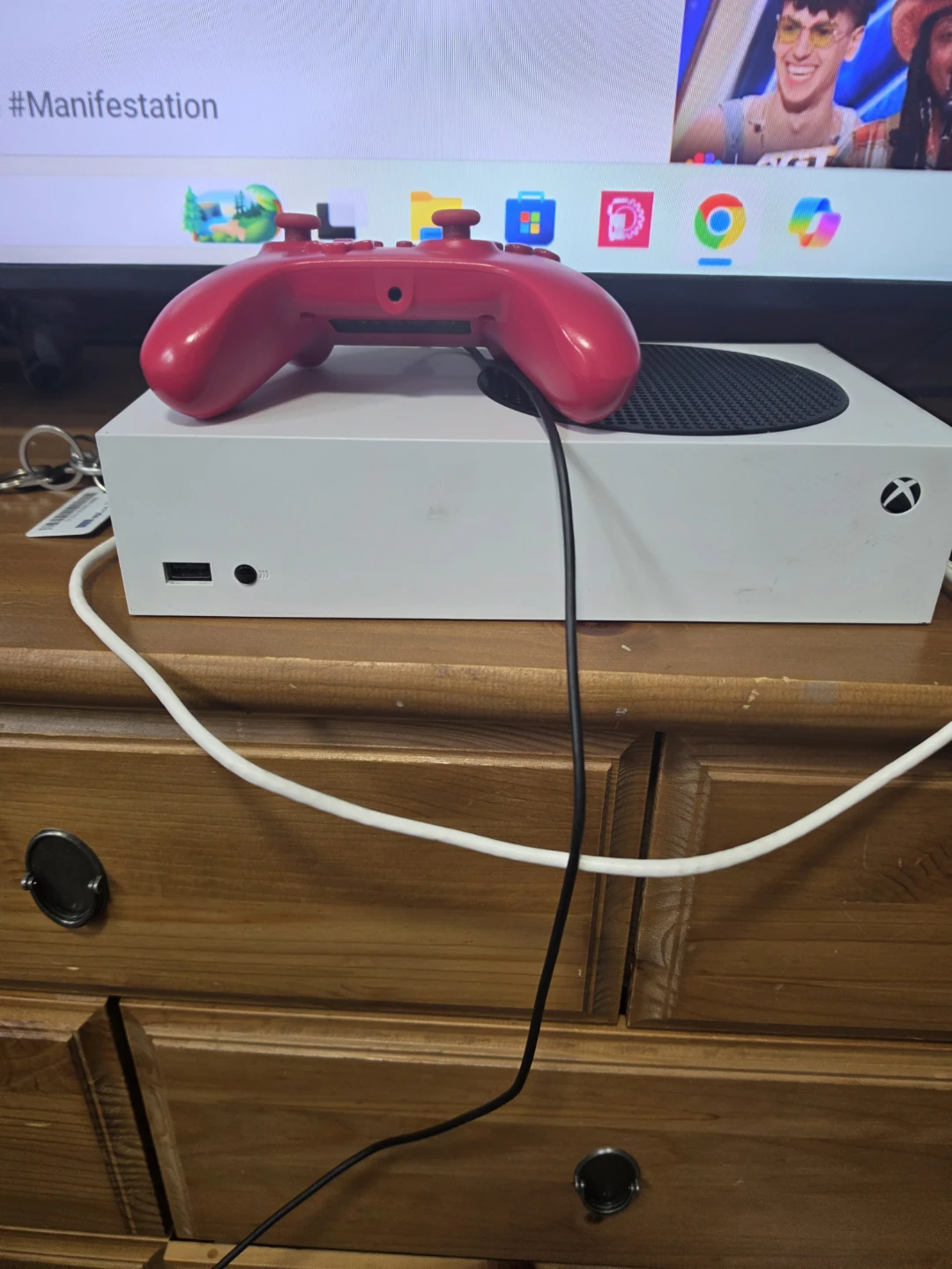 Xbox Series S Console with Red Controller