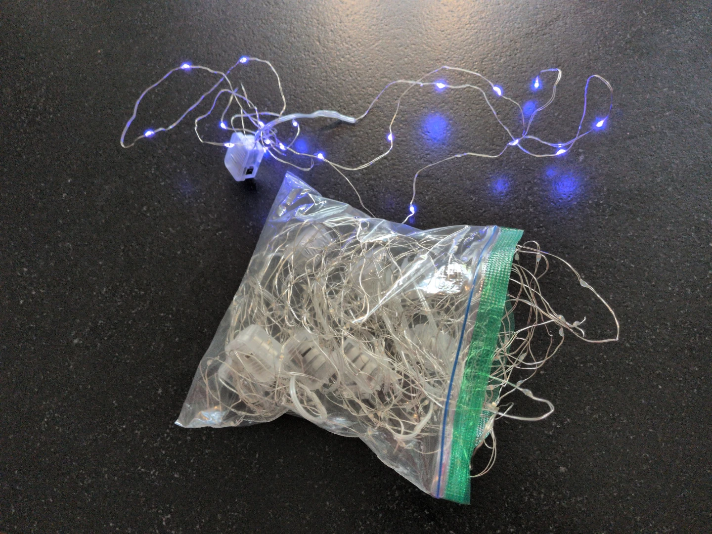 12 Individual Purple LED Fairy String Lights - photo 2