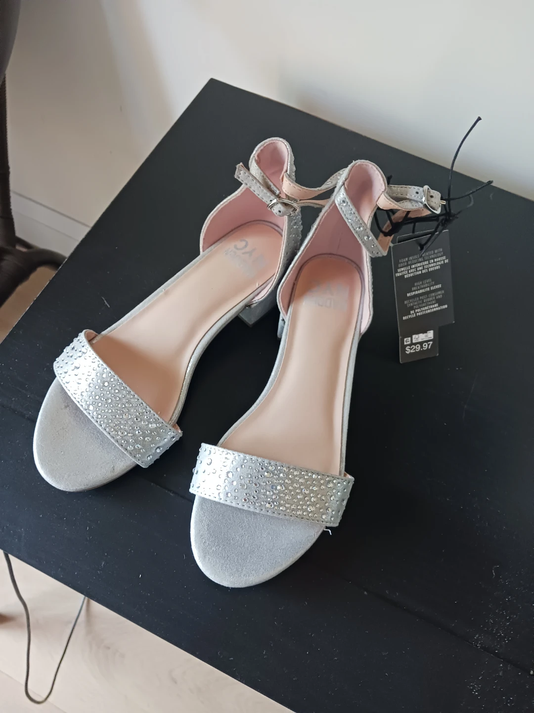 Madden NYC Women's Silver Glitter Block Heels - photo 3