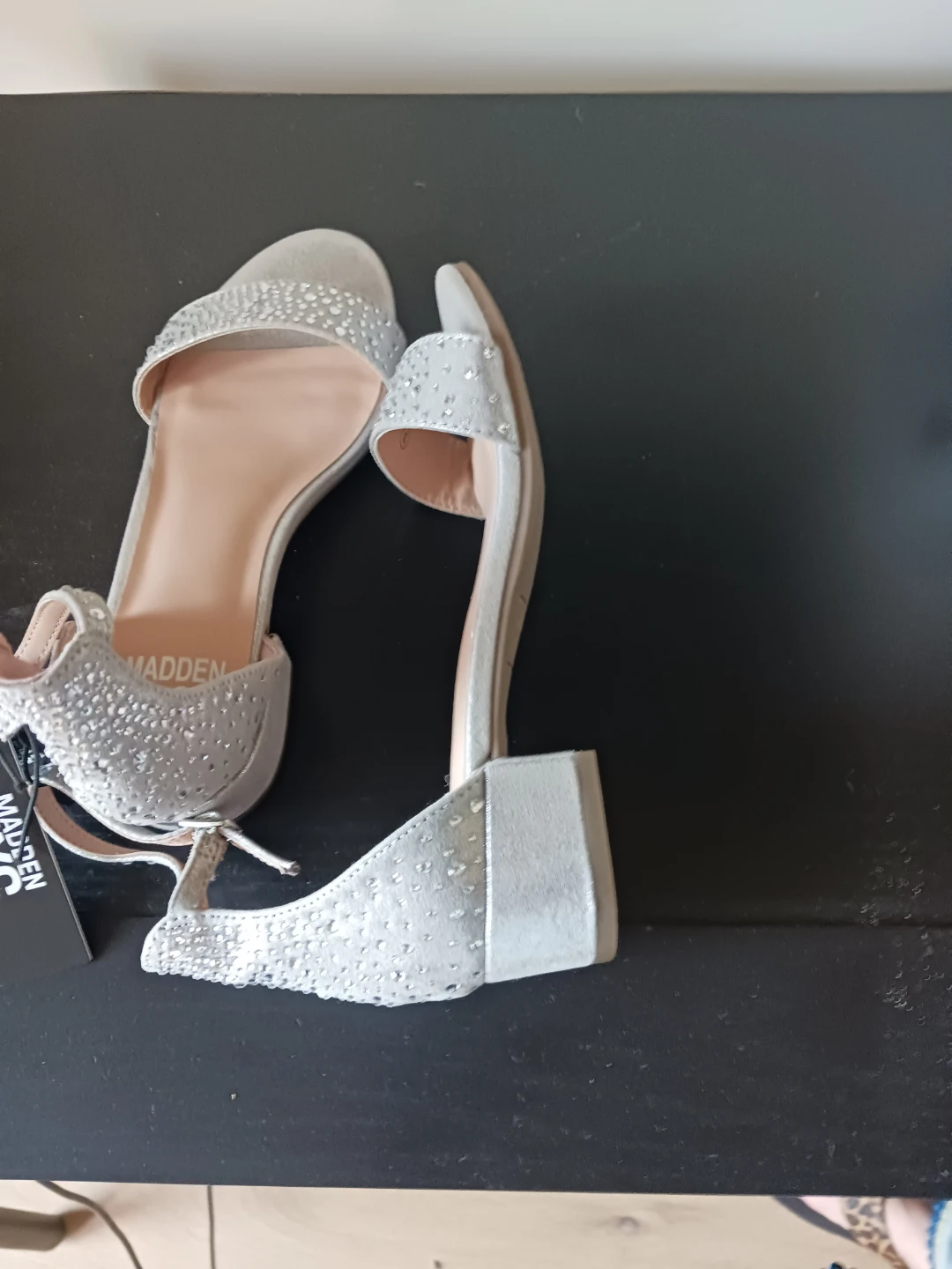 Madden NYC Women's Silver Glitter Block Heels - photo 4