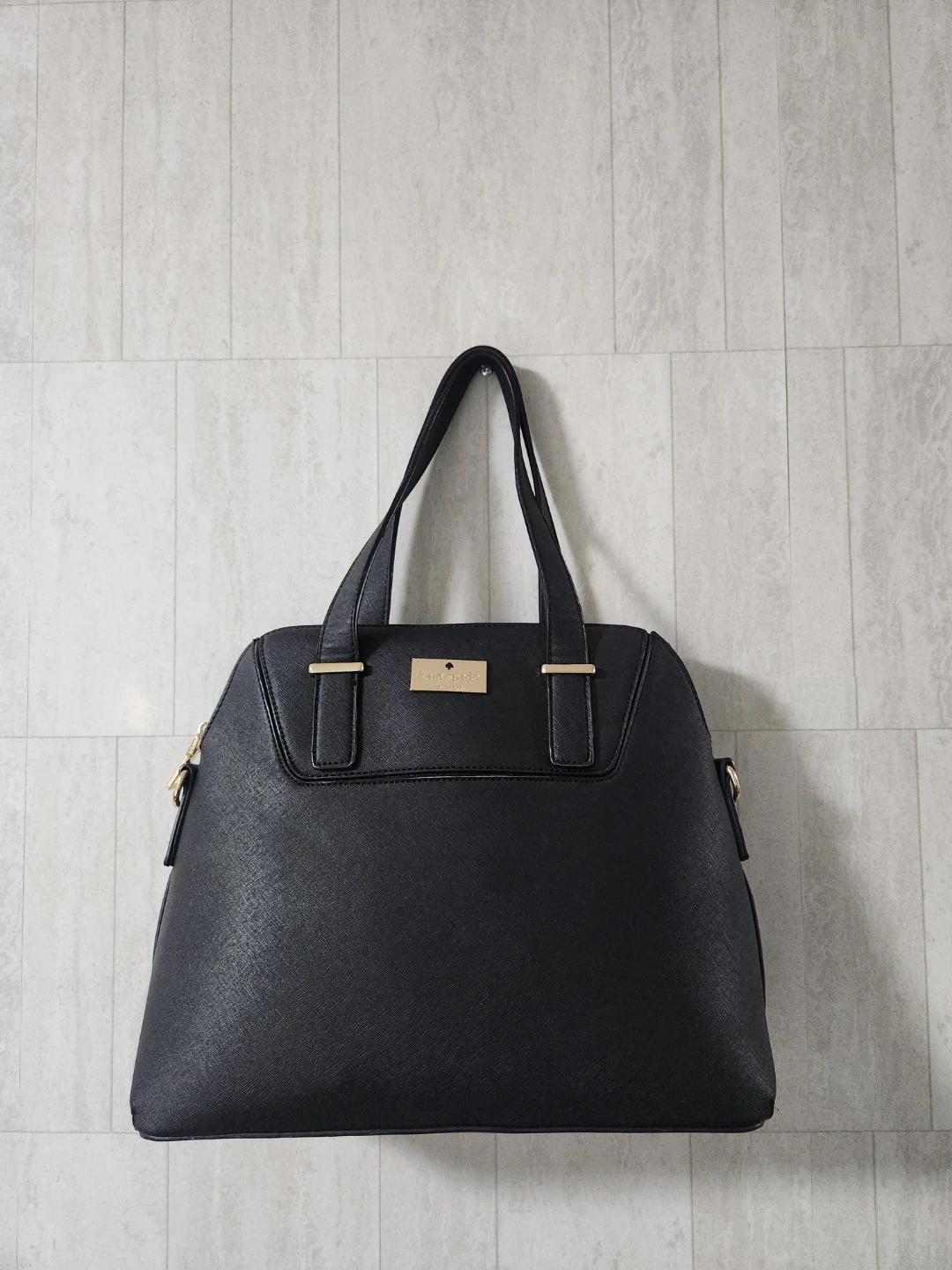 Kate Spade Black Leather Satchel Handbag
