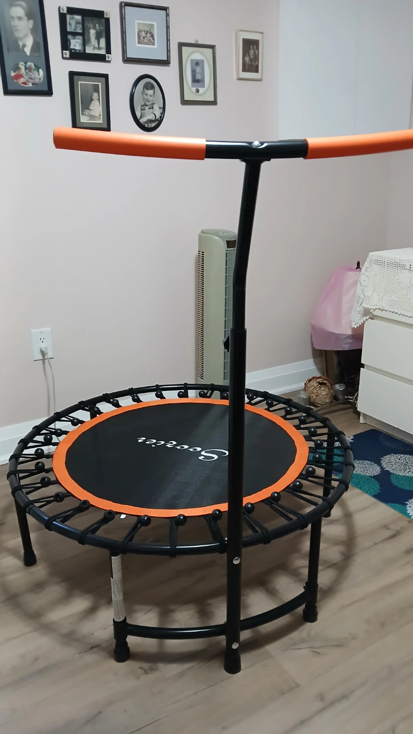 Soozier 39" Mini Exercise Trampoline w/ Adjustable T-Bar Indoor