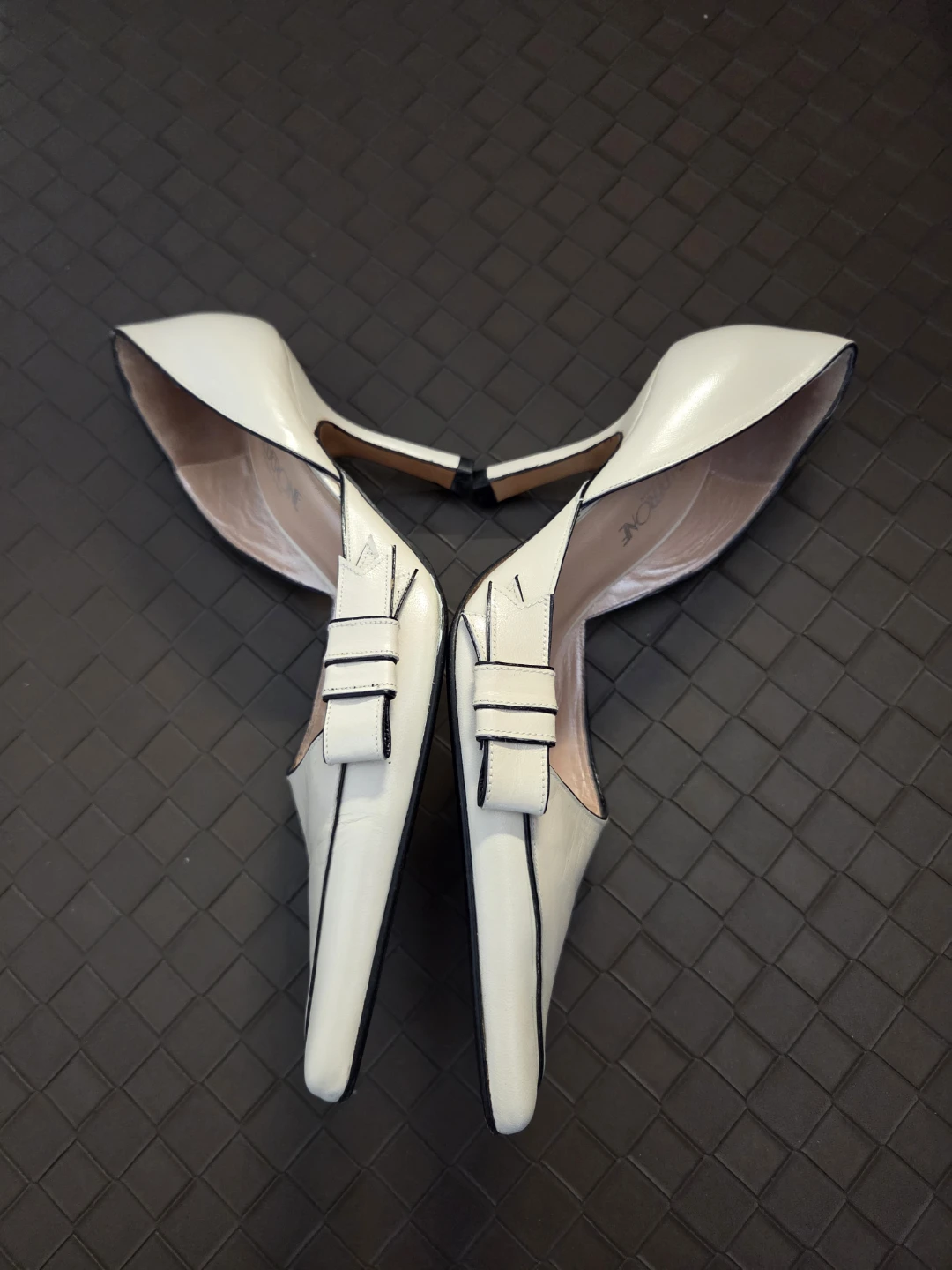 Calderone White Leather Heels Size 36 - photo 2