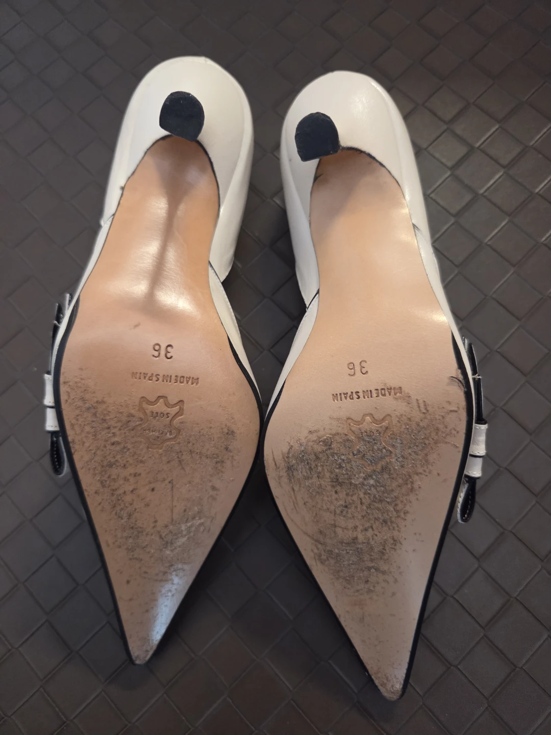Calderone White Leather Heels Size 36 - photo 3