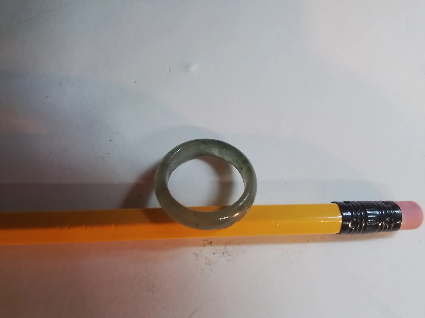 Beautiful Translucent Natural Jadeite Jade Band Ring - photo 2