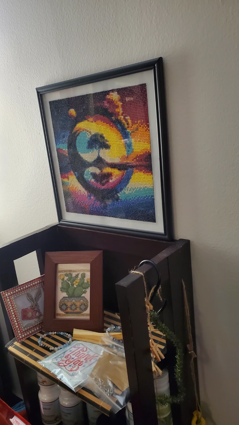 Framed Diamond Art  colorful tree reflection 12x12 framePainting - photo 2