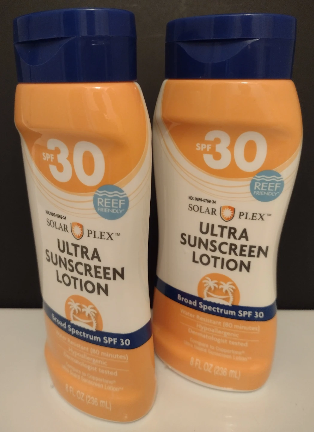Solar Plex Ultra Sunscreen Lotion SPF 30 - 8oz (2 Pack)