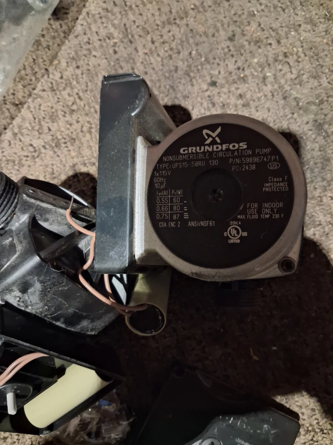 Grundfos UPS15-58RU Circulation Pump