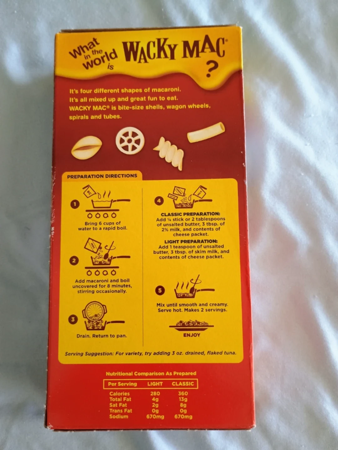 ⚽  Wacky Mac Mac & Cheese Dinner - 5.5 oz Box - photo 2