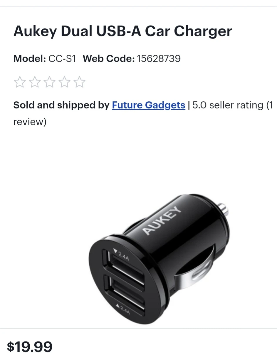 AUKEY Dual USB-A Car Charger