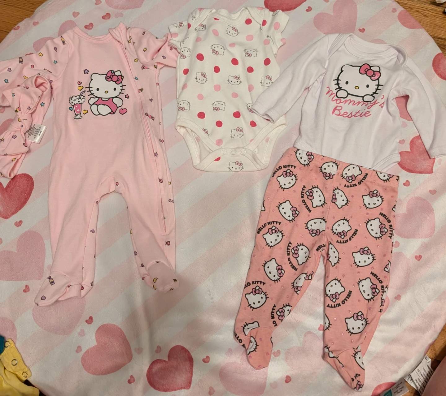 Baby Girls Hello Kitty Sleepers and Onesie Set