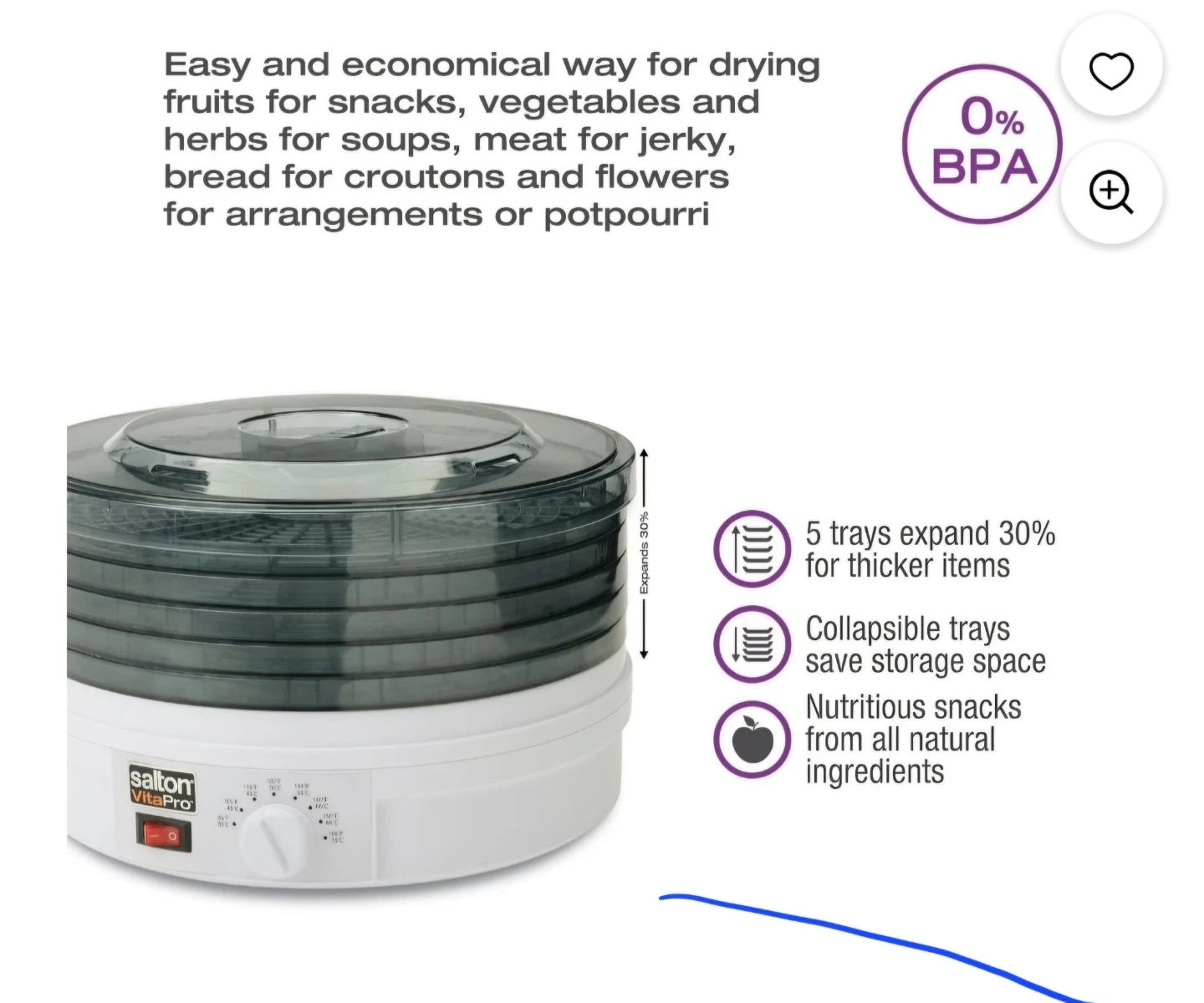 Salton Food Dehydrator DH1454