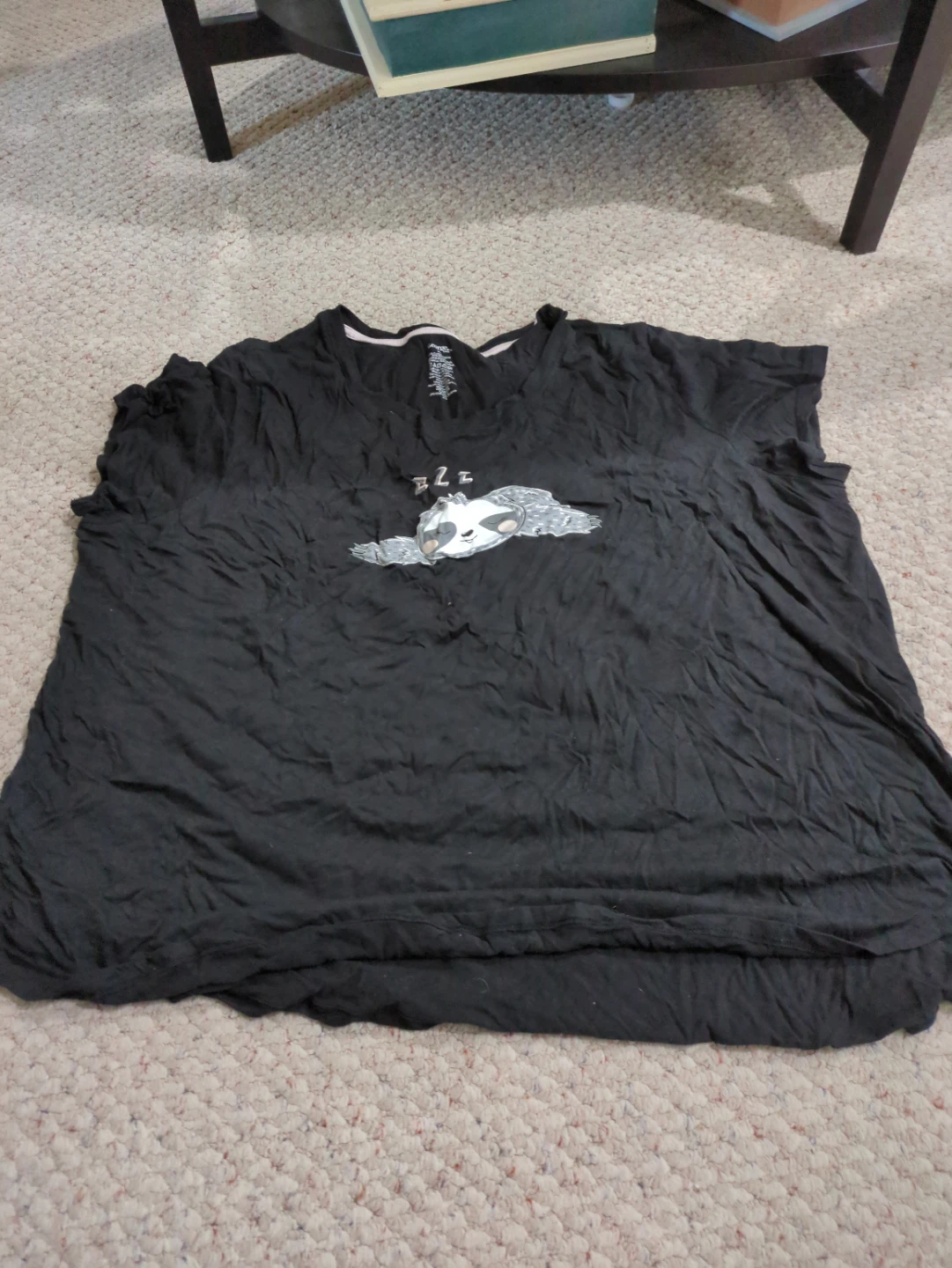 Black Sloth Sleepy Time T-Shirt