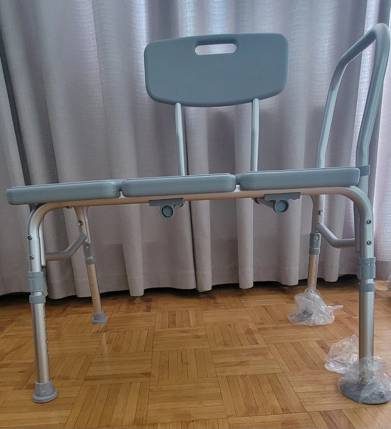 Adjustable Shower Chair with Backrest and Arms ⚽ - photo 4
